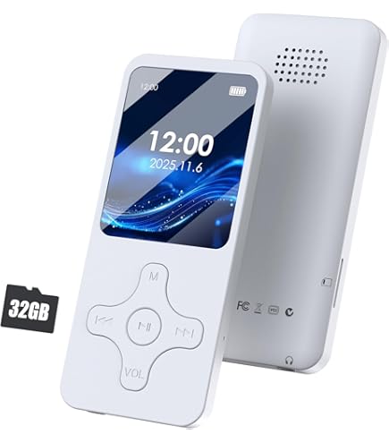 Amazon.co.jp: MP3 プレーヤー、Bluetooth 5.0 1.77 インチ LCD 音楽